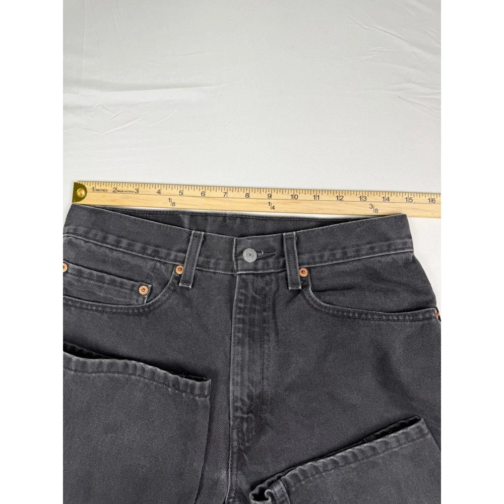 Levis 505 Vintage Y2K  Regular Jeans Mens 30x29  Faded Black Straight Leg 2003